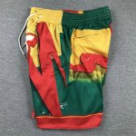 NBA Seattle Supersonics Just don shorts Rouge jaune